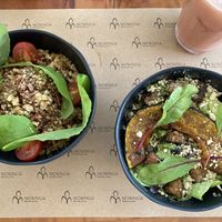 Two entrance salads   at Moringa in Niteroi