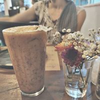 Suco de morango e maracujá. at Moringa in Niteroi