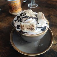 S'mores hot chocolate at Chai Village in Manchester