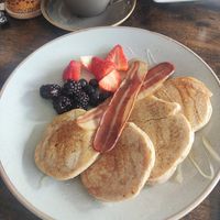 Bacon pancakes at Chai Village in Manchester
