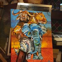 Decore inspired by African art at Cape To Cairo in Shildon