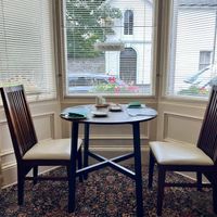 Table with a view   at Blaeberry House in Inverness