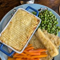 Lentil pie dinner at Blaeberry House in Inverness