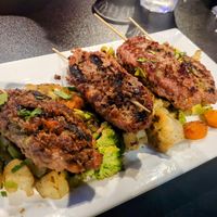 Impossible kabobs at Sebastian's Ale and Whiskey House in Lombard