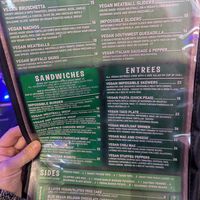 Vegan menu at Sebastian's Ale and Whiskey House in Lombard