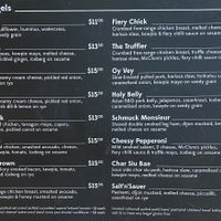 Menu (May 23)  at Schmucks - The William in Melbourne