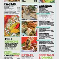 Menu at Señor Burrito Aruba in Oranjestad