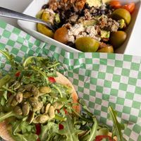 Avocado Bagel and Vegan Power Bowl  at The Hive in Cottonwood