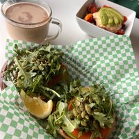 Avocado Bagel and Vegan Power Bowl   at The Hive in Cottonwood