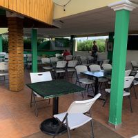 Nice terrace   at Pizza Bob's in Oranjestad
