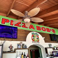 Nice spot near the beachh  at Pizza Bob's in Oranjestad