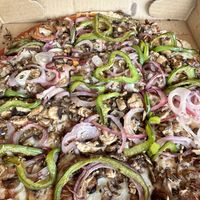 Bobs special reheats well for breakfast or cold!  at Pizza Bob's in Oranjestad