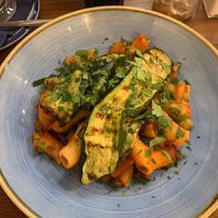 Vegan Pasta + Capers/ Olives/ Grilled Courgette   at Al Dente in Norwich