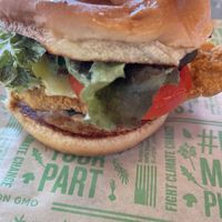Fire chikin burger  at Next Level Veggie Grill – Ballard in Seattle