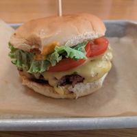 Fire chezburger at Next Level Veggie Grill – Ballard in Seattle