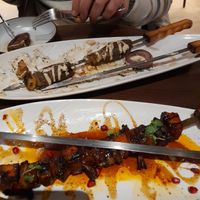 Kofta and Mushroom kabob at Anixi in New York City