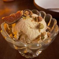 PISTACHIO - Roasted pistachios and fresh figs  at Anixi in New York City