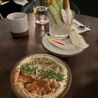 Hummus with a lovely mix of vegetables    at Anixi in New York City