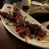 The mushroom kebab with tofu and pomegranate seeds  at Anixi in New York City