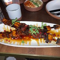 Mushroom/tofu kabob at Anixi in New York City