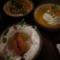 3 dip mezze (hummus, teramasalta, ricotta) at Anixi in New York City