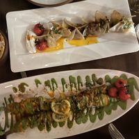 lamb pockets and chicken kabob  at Anixi in New York City