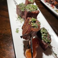 Vegan steak kabobs   at Anixi in New York City