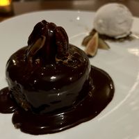 Date cake with vanilla ice cream  at Anixi in New York City