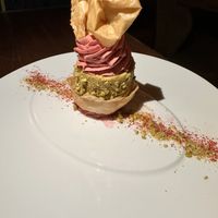 Raspberry and Pistachio Baklava Cheesecake   at Anixi in New York City