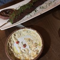 Can you believe this? One order of the Chunk steak! It was the first vegan “meat” our friend had ever had and she loved it!!   at Anixi in New York City