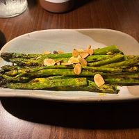 Asparagus w/ almonds at Anixi in New York City