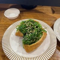 Seaweed salad inari   at Brown Rice in Noosaville