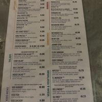 Menu   at Proper Brewing & Burger Co in Moab