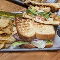 Special sandwich Oven Roasted Tofu Club Sandwich at West Wall in Seattle