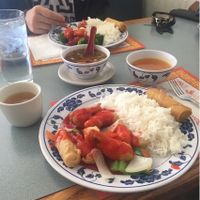 General Tso and Sweet & Sour Veggie Chicken, as well as the Hot and Sour soup at Guilin Chinese Restaurant in Tucson