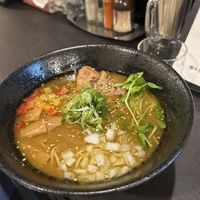 Miso ramen  at Vegan Ramen めぐり in Asahikawa