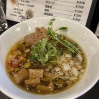 Soy sauce ramen  at Vegan Ramen めぐり in Asahikawa