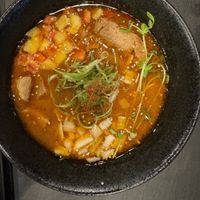 Spicy miso ramen #Veganuary at Vegan Ramen めぐり in Asahikawa