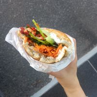Vegan BBQ pork at Rossie Banhmi in Hawthorn