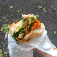 vegan lemongrass chicken banh mi at Rossie Banhmi in Hawthorn