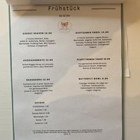 Breakfast menu  at Café Soulcakes in Ingolstadt
