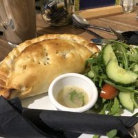 Pasty with salad  at The Oaty Goat in Southampton