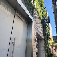 Entrance to cafe  at Alfred Coffee in West Hollywood