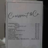 sweets menu  at Fancy Pasticceria & Caffetteria in Florence
