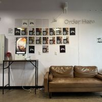 Lobby where you pick up foodd  at Moonbowls in Denver