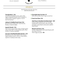 Brunch Menu at Cowboy Cantina in Rancho Mirage