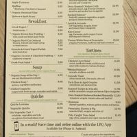 vegan options marked with a carrot at Le Pain Quotidien - P St in Washington