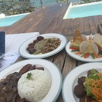 Mushroom Bourguignon, falafel and humus   at Casa Colonial Beach & Spa in Puerto Plata