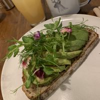 Avocado on sourdough  at British Patagonia in North London