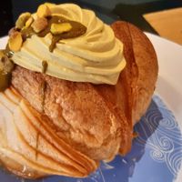 Pistachio croissant at British Patagonia in North London